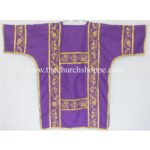 VIOLET ROMAN DALMATIC VESTMENT WITH DEACON’S STOLE AND MANIPLE - Image 2