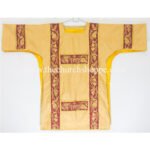 YELLOW ROMAN DALMATIC VESTMENT WITH DEACON’S STOLE AND MANIPLE