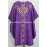 VIOLET GOTHIC VESTMENT WITH PAX  EMBROIDERY