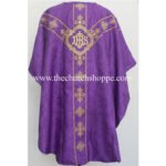 VIOLET GOTHIC VESTMENT WITH PAX  EMBROIDERY - Image 2