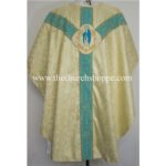 GOLD GOTHIC VESTMENT WITH AM EMBROIDERY