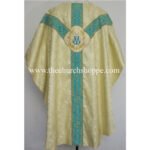 GOLD GOTHIC VESTMENT WITH AM EMBROIDERY - Image 2