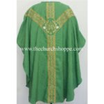 GREEN GOTHIC VESTMENT WITH IHS EMBROIDERY - Image 2