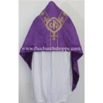 PURPLE HUMERAL VEIL WITH PAX  EMBROIDERY