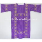 VIOLET GOTHIC DALMATIC VESTMENT WITH DEACON’S STOLE AND MANIPLE - Image 2