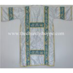 METALLIC SILVER GOTHIC DALMATIC VESTMENT WITH DEACON’S STOLE AND MANIPLE - Image 2