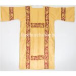 YELLOW GOTHIC DALMATIC VESTMENT WITH DEACON’S STOLE AND MANIPLE - Image 2