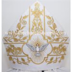 WHITE MITRE WITH HOLY SPIRIT EMBROIDERY